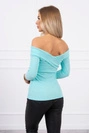 Bluse mit V-Ausschnitt mint