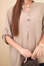 Bluse mit längerem Rücken fango