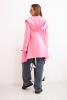 Cape with a loose hood pink