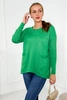 Megztinis su priekinėmis kišenėmis ryškiai žalia