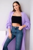 Megztinis ilgas megztinis šviesiai violetinė