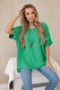 Oversized blouse with pendant green