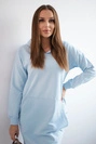 Hooded dress azure