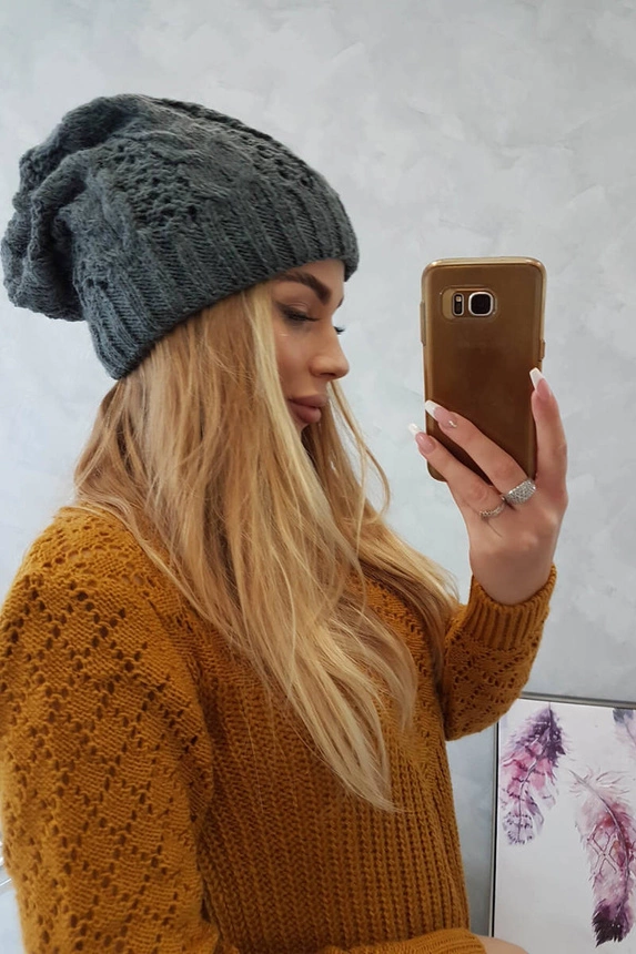 Motýlí čepice K234 tmavě šedá