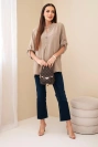 Bluse mit längerem Rücken fango