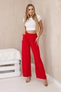 Wide-leg trousers red