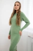 Pullover Kleid gestreift dunkel mint