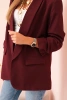 Elegant blazer with lapels burgundy