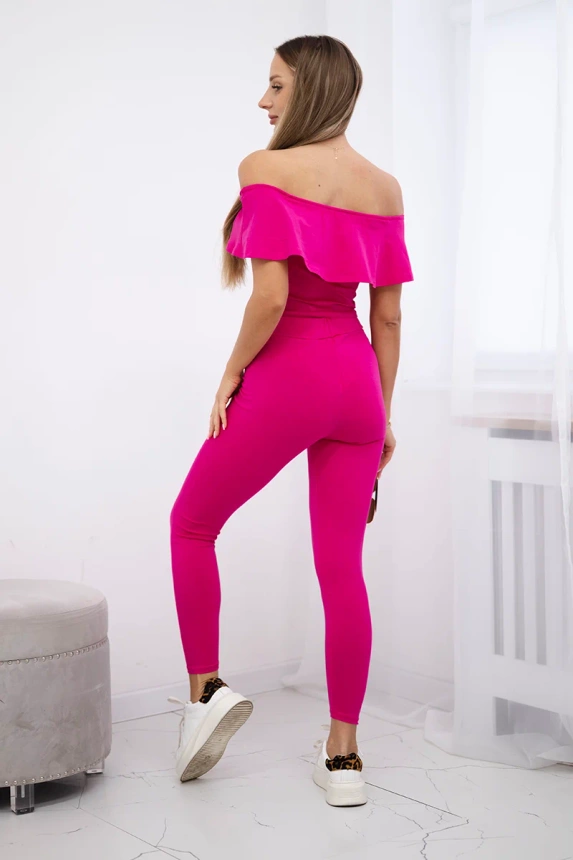 Set with a frill fuchsia