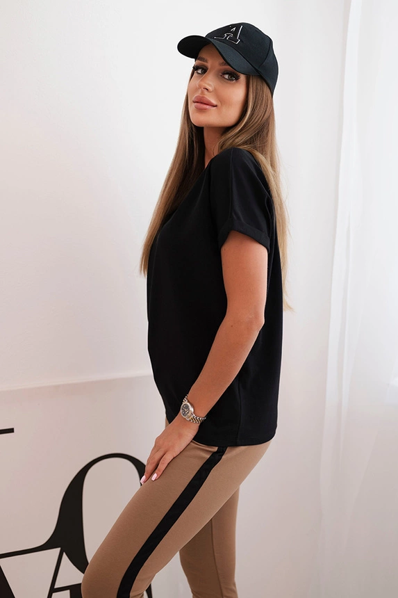 Mušelínový komplet halenka + kalhoty světle růžová