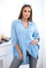 Cotton muslin shirt blue