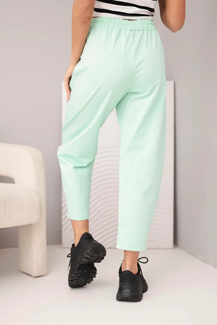 Summer Punto pants with pockets mint