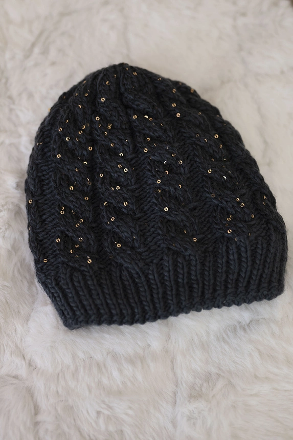 Women's cap Kalina K362 graphite+black