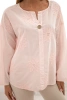 Shirt blouse with an embroidered pattern powder pink