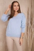 Sweater with V neckline blue