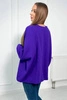 Muslin blouse with rolled-up sleeves dark purple