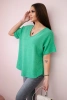 V-neck sweater blouse green