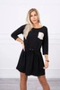 Dress with sequin pocket black