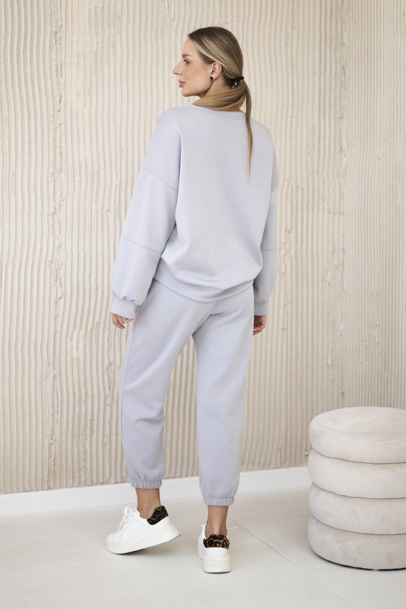 Set sweatshirt + pants buttery fabric grey
