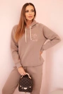 Women's cotton thermal set with fango print green