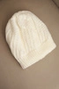 Women's winter hat with wool ecru
