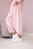Cotton sweatshirt pants set powder pink
