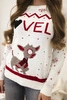Christmas sweater with the inscription ecru