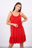 Dress with thin straps red