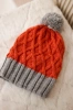 Cap with fleece Milano K203 foxy+gray