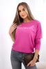 Blouse with the inscription Fantastic pink