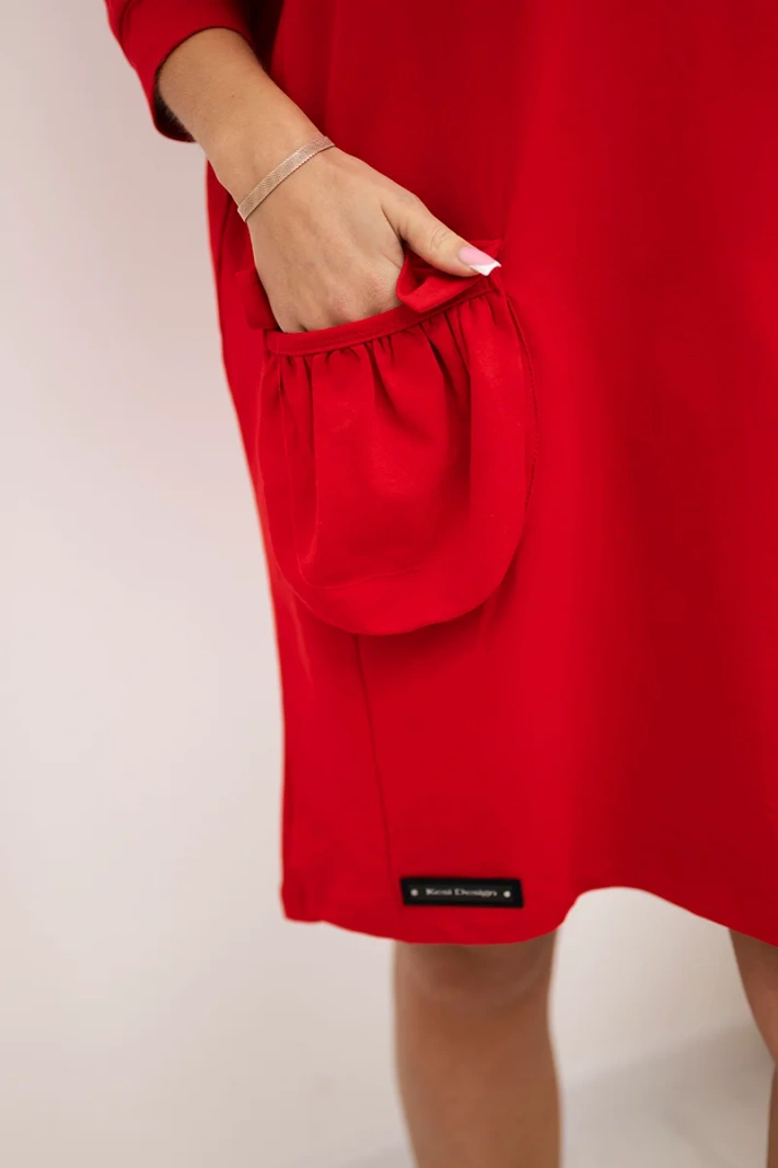 Hooded dress red