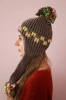 Women's long eared cap Nadia K321 cappuccino