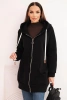 Women's insulated hoodie with zipper black