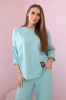 Cotton sweatshirt pants set mint