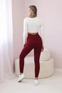 Striped leggings pants burgundy
