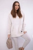 Baumwollset isoliertes sweatshirt + leggings beige meliert