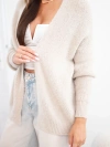 Women's sweater with alpaca without fastening and long sleeve beige