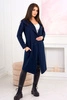 Long cardigan with hood navy blue