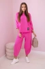 Cotton sweatshirt pants set pink