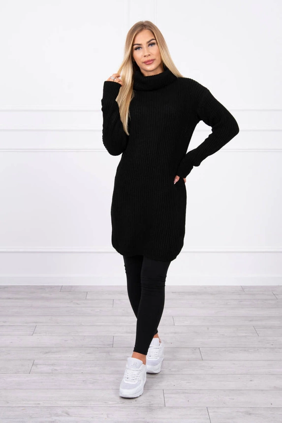 Sweter z golfem czarny