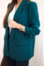 Sako s klopami elegantní tmavě modrozelená