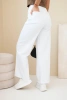 Women's wide-leg high-waisted jeans white