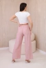 Viscose wide-leg trousers dark powder pink