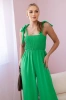 Strappy jumpsuit with ruffled top green