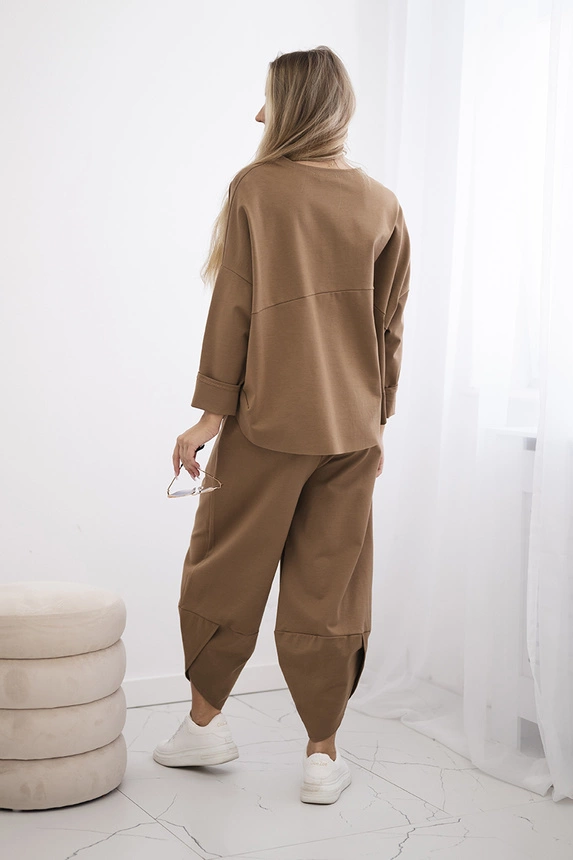 Set Punto Milano Winter sweatshirt + pants camel