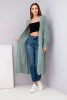 Sweater long cardigan dark mint