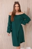 Spanish dress with decorative sleeves dark green
