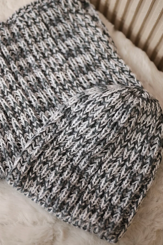 Moteriškas vilnonis rinkinys Merry K202 graphite+grey