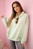 Kapuzenpullover aus Butter Material dunkles Mint