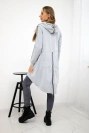 Sweatshirt with zip at the back gray